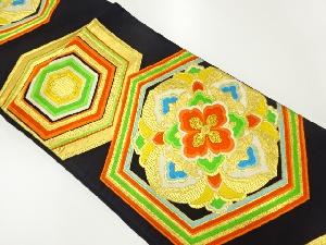 アンティーク　亀甲に華紋織出し袋帯（着用可）